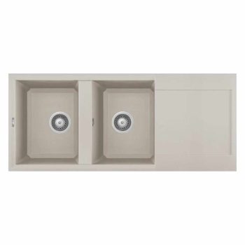   ELLECI- Mosogatótálca Easy 500 116x50 Granitek 2 m. cseppt. Bianco soft G39