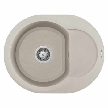   ELLECI- Mosogatótálca Easy round 600 60x47 Granitek 1 m. +cseppt. Bianco soft G39