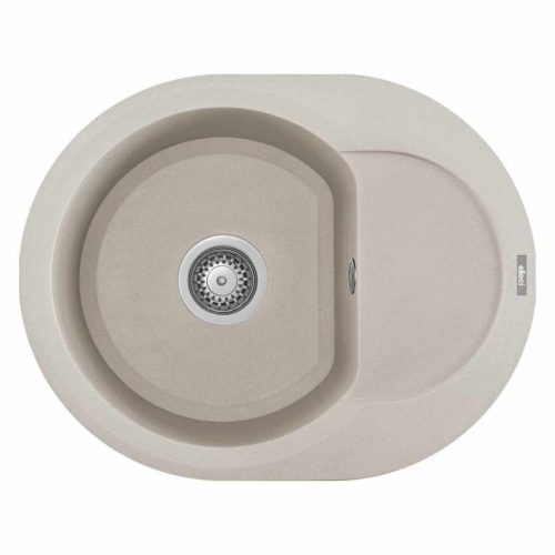 ELLECI- Mosogatótálca Easy round 600 60x47 Granitek 1 m. +cseppt. Bianco soft G39