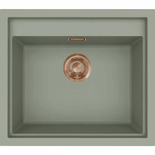 ELLECI- Mosogatótálca Sintesi 105 Keratek K82 Sage Green bronz tartozékokkal