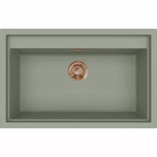 ELLECI- Mosogatótálca Sintesi 130 Keratek K82 Sage Green bronz tartozékokkal