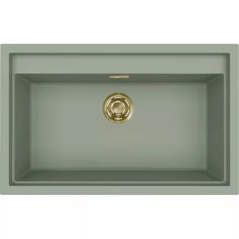   ELLECI - Mosogatótálca Sintesi 130 K82 Sage Green arany tartozékokkal