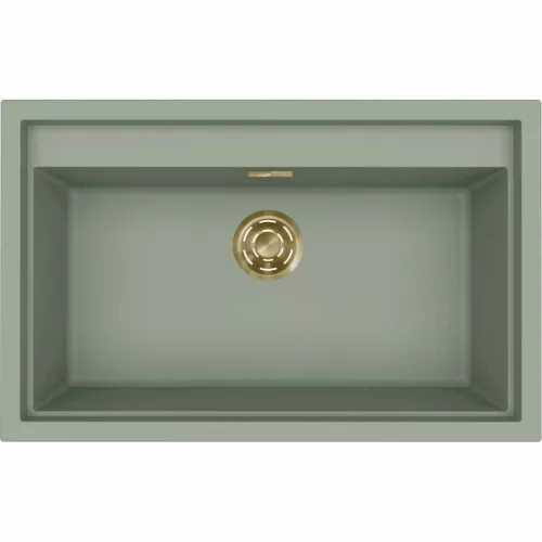ELLECI - Mosogatótálca Sintesi 130 K82 Sage Green arany tartozékokkal