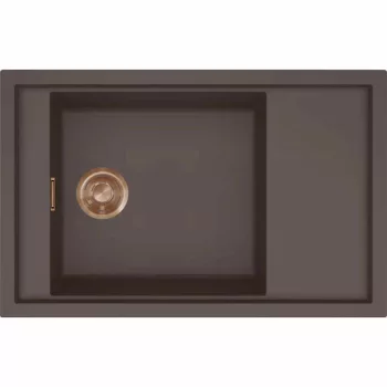   ELLECI- Mosogatótálca Sintesi 305 Keratek K87 Cocoa arany tartozékokkal