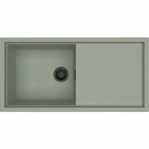 ELLECI - Mosogatótálca Sintesi 480 K82 Sage Green fekete tartozékokkal