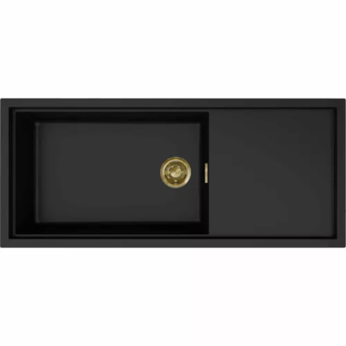 ELLECI - Mosogatótálca Sintesi 510 K86 Black arany tartozékokkal