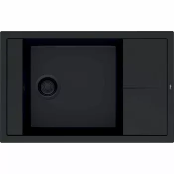   ELLECI- Mosogatótálca Unico 305 78x50 Keratek 1 m. +cseppt. K86 Black fekete tartozékokkal