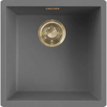   ELLECI- Mosogatótálca Zen 102 Keratek K99 Dark Grey arany tartozékokkal