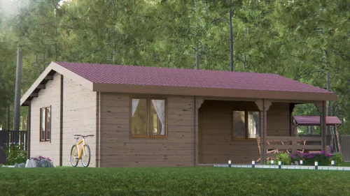 Timber Manitoba faház 56 m2, 44 mm