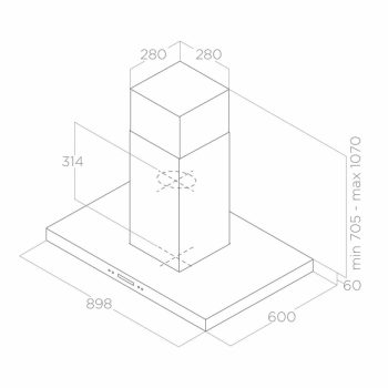 Elica - Páraelszívó SPOT PLUS IX/A/60