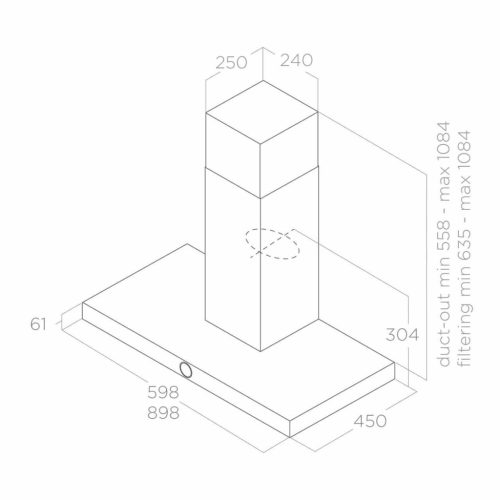 Elica - Páraelszívó LOL BL/A/60 fekete