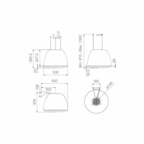 Elica - Páraelszívó EDITH ROCK/F/50