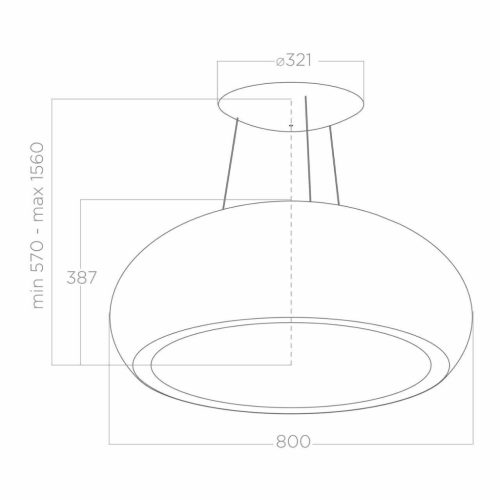 Elica - Páraelszívó SEASHELL WH MAT/F/80