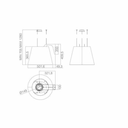Elica - Páraelszívó EASY UX BL MAT/F/50