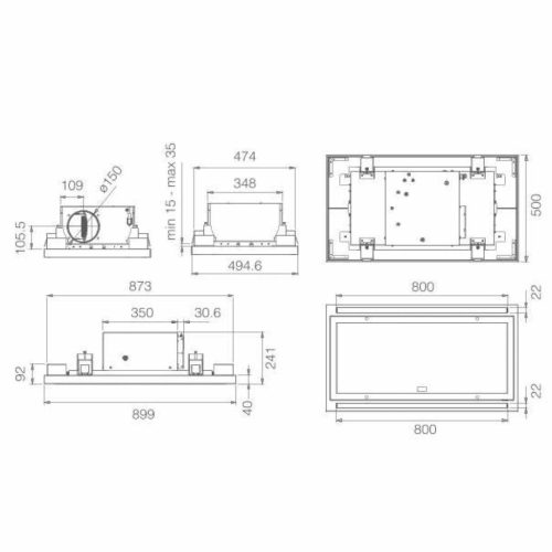 Elica - Páraelszívó CLOUD SEVEN IX/F/90