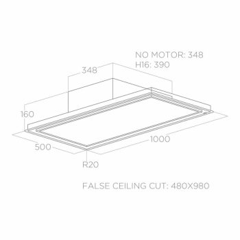 Elica - Páraelszívó SKYDOME NO MOTOR A/100 motor nélkül