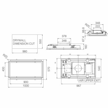   Elica - Páraelszívó HILIGHT-X NO MOTOR IX/A/100 motor nélkül