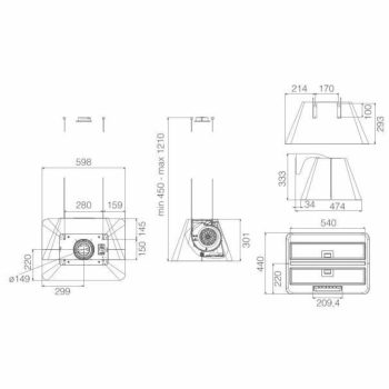 Elica - Páraelszívó IKONA LIGHT BL MAT/F/60