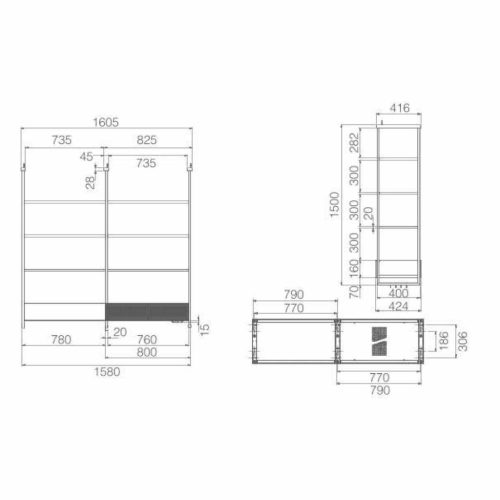 Elica - Páraelszívó OPEN SUITE SUP BL MAT/F/80