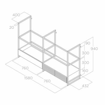 Elica - Páraelszívó OPEN SUITE BL MAT/F/160