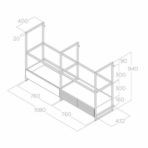 Elica - Páraelszívó OPEN SUITE BL MAT/F/160