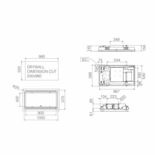 Elica - Páraelszívó HILIGHT GLASS H16 WH/A/100