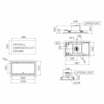 Elica - Páraelszívó HILIGHT-X H16 IX/A/100