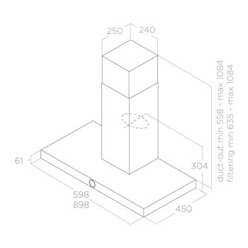 Elica - Páraelszívó LOL WH/A/90 MOON EDITION fehér