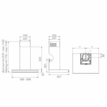 Elica - Páraelszívó ADÉLE @ IXBL/A/90 PRF0199701