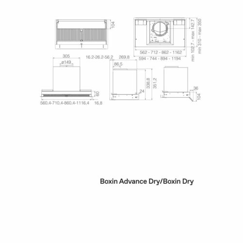 Elica - Páraelszívó BOXIN ADVANCE DRY @ IX/A/120 inox