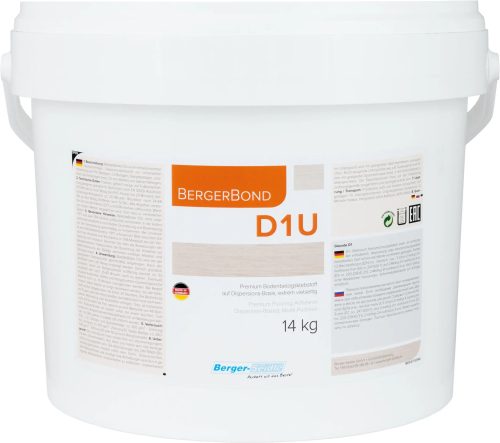 BergerBond® D1U - egykomponensű diszperziós pvc,szőnyeg, linóleum gumipadló ragasztó - Paletta 33 x 14 kg