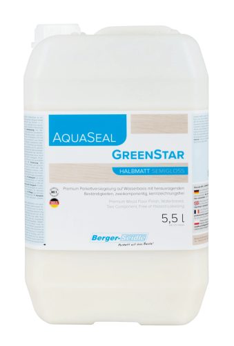 AquaSeal® GreenStar - Antiallergén  kétkomponensű parkettalakk - 5.5 Liter, csillogó