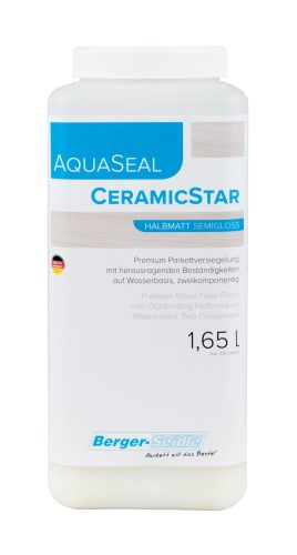 AquaSeal® CeramicStar - Kétkomponensű nagy kopásállóságú kerámia tartalmú parkettalakk - Paletta 60 x 5.5 Liter, matt