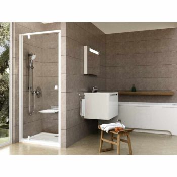 Pivot PDOP1-80 zuhanyajtó fehér+transparent