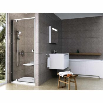 Pivot PDOP1-90 zuhanyajtó szatén+transparent