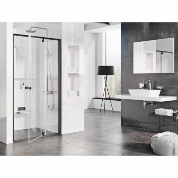 Pivot PDOP2-110 zuhanyajtó fekete+transparent