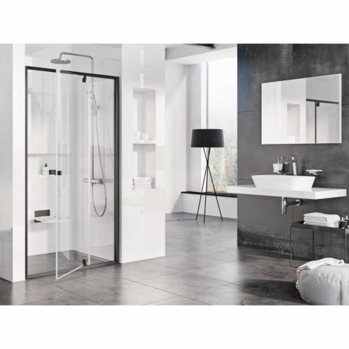 Pivot PDOP2-110 zuhanyajtó fekete+transparent