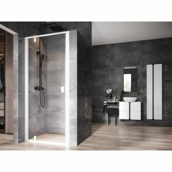 Nexty NDOP1-90 zuhanyajtó matt fehér+transparent