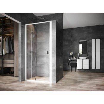 Nexty NDOP2-110 zuhanyajtó fehér/króm+transparent