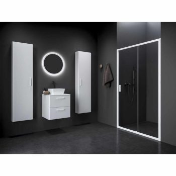 Blix II NBLDP2 100 zuhanyajtó matt fehér+transparent