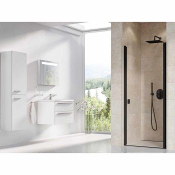 Chrome CSD1-90 zuhanyajtó fekete+transparent