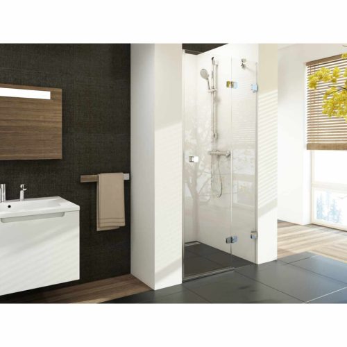 Brilliant BSD2 80 A-jobb zuhanyajtó króm+transparent, (790-805)