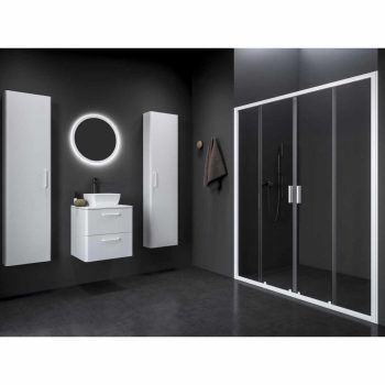 Blix II NBLDP4 120 zuhanyajtó matt fehér+transparent