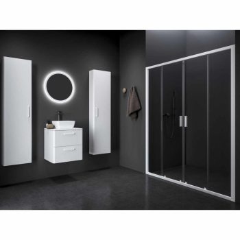 Blix II NBLDP4 140 zuhanyajtó matt fehér+transparent