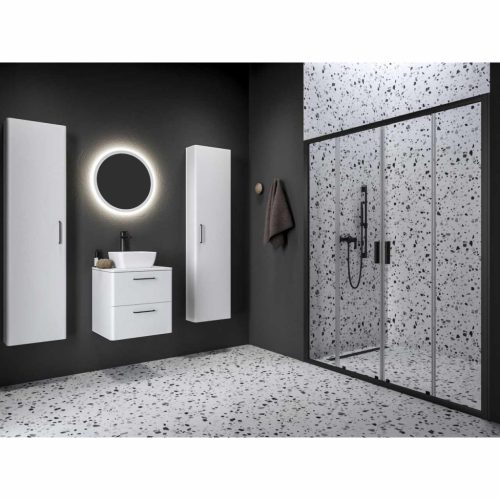 Blix II NBLDP4 150 zuhanyajtó fekete+transparent