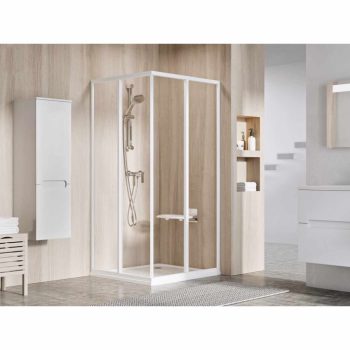   Supernova SRV2+SRV2 80x80 195 S zuhanykabin fehér+transparent