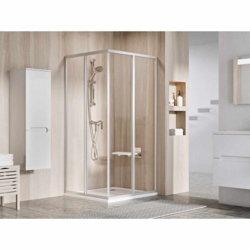 Supernova SRV2+SRV2 80x80 195 S zuhanykabin szatén+transparent
