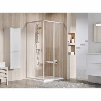   Supernova SRV2+SRV2 90x90 195 S zuhanykabin szatén+transparent