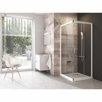 Blix BLRV2 80x80 zuhanykabin fehér+transparent