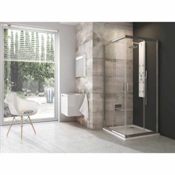 Blix BLRV2 80x80 zuhanykabin krómhatású+transparent